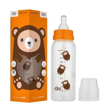 Bình sữa Agi cổ hẹp 60ml-240ml có van chống sặc - Giá ưu đãi 15.000 đồng