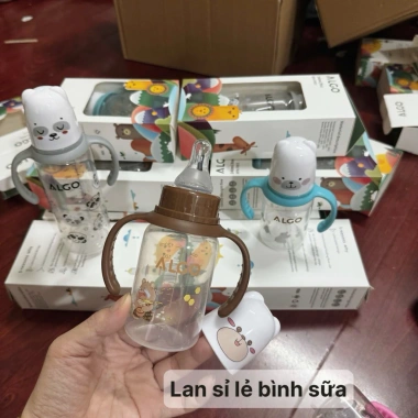 Bình sữa Algo cổ hẹp có tay cầm 60ml/120ml/240ml - Giá chỉ 39.000đ 8 Bình sữa Algo cổ hẹp có tay cầm 60ml/120ml/240ml - Giá chỉ 39.000đ 8