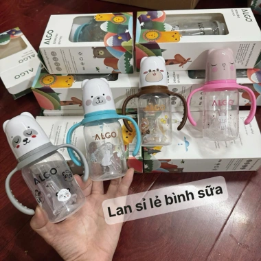 Bình sữa Algo cổ hẹp có tay cầm 60ml/120ml/240ml - Giá chỉ 39.000đ