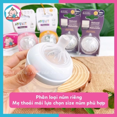 Bình sữa Avent cổ rộng 125‑330ml Nhà của Su, chống đầy hơi, chống sặc, chỉ 179k