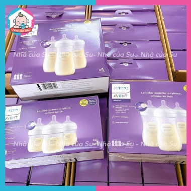 Bình sữa Avent cổ rộng 125‑330ml Nhà của Su, chống đầy hơi, chống sặc, chỉ 179k