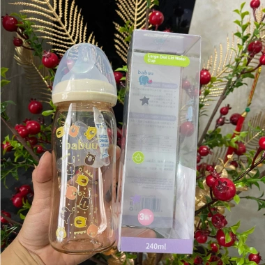 Bình sữa BaBuu PPSU 160ml‑240ml họa tiết đáng yêu, tặng núm – Giá chỉ 109.000₫