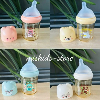 Bình sữa Babuu PPSU 90‑300ml Đặc biệt, núm ti silicone 6.2cm an toàn cho bé
