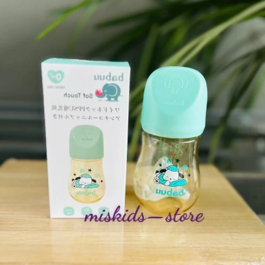 Bình sữa Babuu PPSU cổ rộng 90ml-240ml, tặng núm siêu mềm - Giá ưu đãi 99.000đ