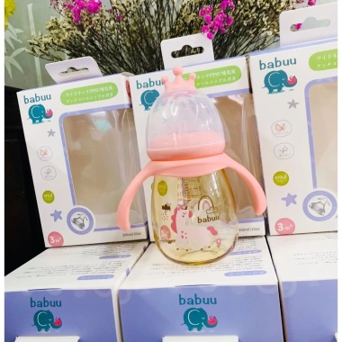 Bình Sữa BABUU PPSU Cổ Rộng Tay Cầm Quai Cầm - Tặng 1 Núm, Giá Giảm 105.000₫ 4