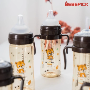 Bình sữa Bebepick PPSU Hàn Quốc chính hãng Hổ Nâu núm ti silicone giá ưu đãi 330.000₫