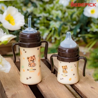 Bình sữa Bebepick PPSU Hàn Quốc chính hãng Hổ Nâu núm ti silicone giá ưu đãi 330.000₫