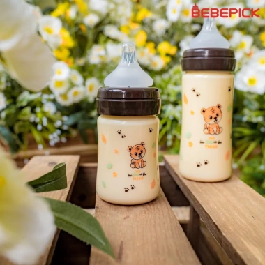 Bình sữa Bebepick PPSU Hàn Quốc chính hãng Hổ Nâu núm ti silicone giá ưu đãi 330.000₫