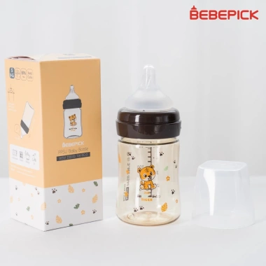 Bình sữa Bebepick PPSU Hàn Quốc chính hãng Hổ Nâu núm ti silicone giá ưu đãi 330.000₫