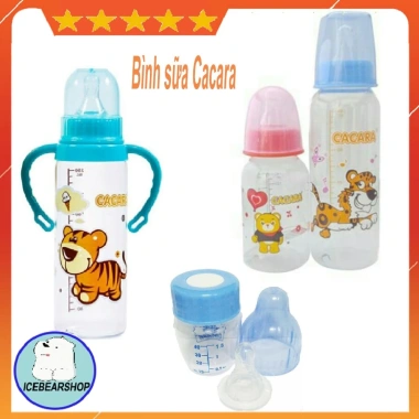 Bình sữa Cacara 6 bình 140ml/40ml, quai 250ml, in hình dễ thương - 29.000 VND 2