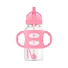 Bình sữa chuyển tiếp 270ml PP, cổ rộng, ống hút silicone, hai tay cầm - 399k