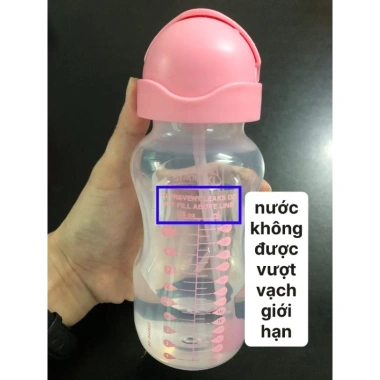 Bình sữa chuyển tiếp 270ml PP, cổ rộng, ống hút silicone, hai tay cầm - 399k