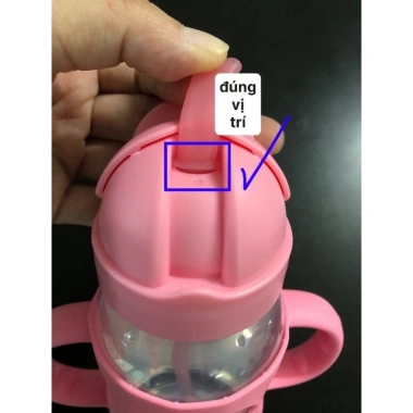 Bình sữa chuyển tiếp 270ml PP, cổ rộng, ống hút silicone, hai tay cầm - 399k