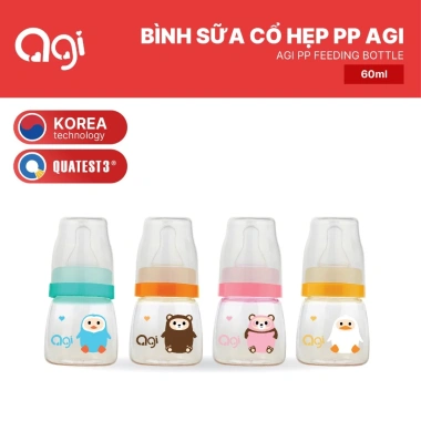 Bình sữa cổ hẹp PP Agi 60ml - Bao bì mới, giảm giá, chỉ 55.680 VNĐ