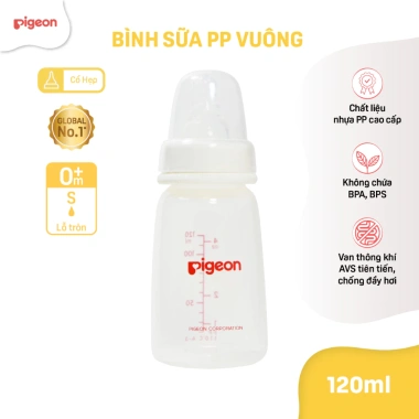 Bình sữa cổ hẹp PP vuông Pigeon Flexible 120ml-240ml - Giá siêu rẻ 110k 7 Bình sữa cổ hẹp PP vuông Pigeon Flexible 120ml-240ml - Giá siêu rẻ 110k 7