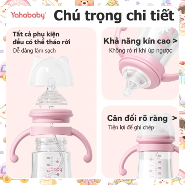 Bình sữa cổ rộng 300ml không BPA, tay cầm chống trượt, an toàn cho bé sơ sinh, giá 24.000 VND 2