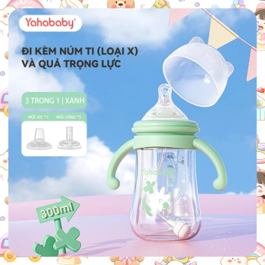 Bình sữa cổ rộng 300ml không BPA, tay cầm chống trượt, an toàn cho bé sơ sinh, giá 24.000 VND 7