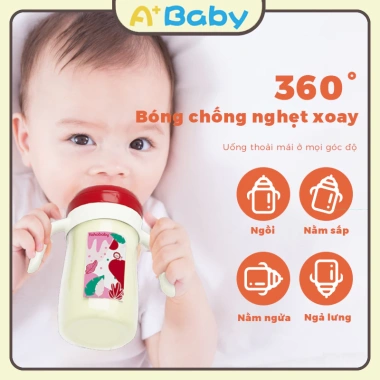 Bình Sữa Cổ Rộng 300ml PP Không BPA Đa Năng 3IN1 Giá chỉ 24.000 VND 2