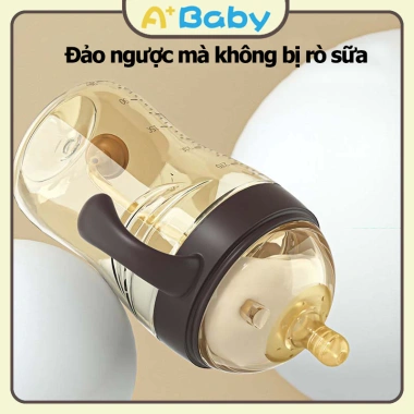 Bình sữa cổ rộng 72mm 300ml BPA-Free chống rơi, dễ rửa cho bé sơ sinh 36.000₫