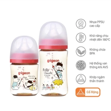 Bình sữa cổ rộng Pig Eon Nhật nội địa thế hệ 3 size 160ml/240ml, giá 255.000₫ 7