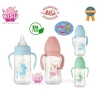 Bình Sữa Cổ Rộng PP AKI 180ml-300ml có tay cầm, tặng núm vú rộng - Giá ưu đãi 82.000₫