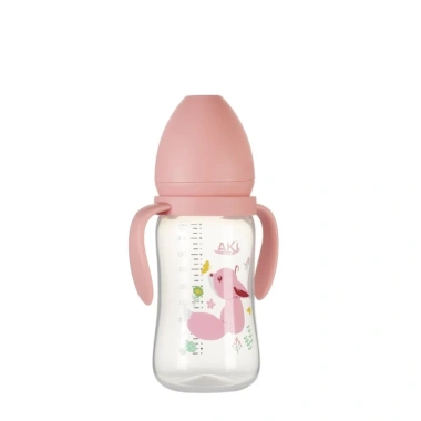 Bình Sữa Cổ Rộng PP AKI 180ml-300ml có tay cầm, tặng núm vú rộng - Giá ưu đãi 82.000₫ 3