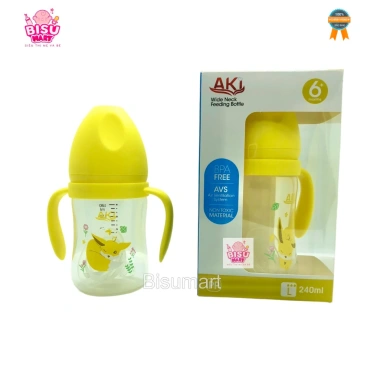 Bình Sữa Cổ Rộng PP AKI 180ml-300ml có tay cầm, tặng núm vú rộng - Giá ưu đãi 82.000₫ 6