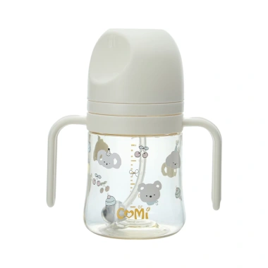 Bình sữa Cổ Rộng PPSU Hoạ Tiết Gấu - Tay cầm chống sặc, an toàn cho bé