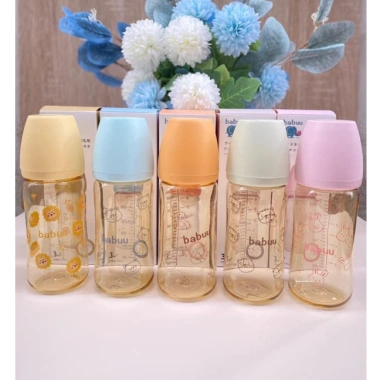 Bình sữa cổ rộng PPSU Limited Babuu 170ml-270ml, núm cánh hoa điều chỉnh khớp ngậm, giảm giá 119.000 VND