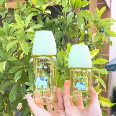 Bình sữa cổ rộng PPSU Limited Babuu 170ml-270ml, núm cánh hoa điều chỉnh khớp ngậm, giảm giá 119.000 VND