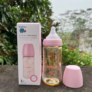 Bình sữa cổ rộng PPSU Limited Babuu 170ml-270ml, núm cánh hoa điều chỉnh khớp ngậm, giảm giá 119.000 VND