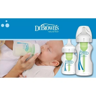 Bình sữa cổ rộng thủy tinh USA Dr.Brown's 150-270ml - Giá 329.000, đổi trả