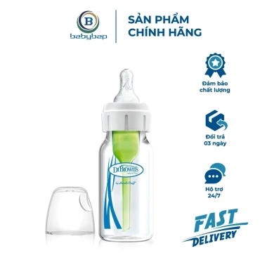 Bình Sữa Cổ Thường Thủy Tinh Options Plus Dr Brown Giá chỉ 399.000 giảm mạnh