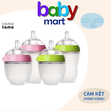Bình Sữa Comotomo 150ml‑250ml, Nhỏ Gọn, Tặng Tay Cầm Cán Tiên, Giá 239.000₫ Bình Sữa Comotomo 150ml‑250ml, Nhỏ Gọn, Tặng Tay Cầm Cán Tiên, Giá 239.000₫