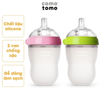 Bình Sữa Comotomo 150ml‑250ml, Nhỏ Gọn, Tặng Tay Cầm Cán Tiên, Giá 239.000₫ 2 Bình Sữa Comotomo 150ml‑250ml, Nhỏ Gọn, Tặng Tay Cầm Cán Tiên, Giá 239.000₫ 2