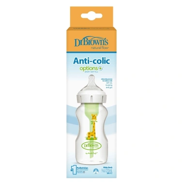 Bình sữa Dr Brown cổ rộng 270ml nhựa PP Options Plus - Giá ưu đãi 352.000 VNĐ