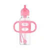 Bình sữa Dr Brown's PP 250ml, cổ hẹp, 2 tay cầm, ống hút silicone, màu hồng xanh ghi - 373.000đ 7