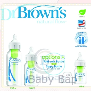 Bình sữa Dr.Brown's cổ hẹp 60/120/250ml nhựa PP - Giá ưu đãi 190k tại Babybap