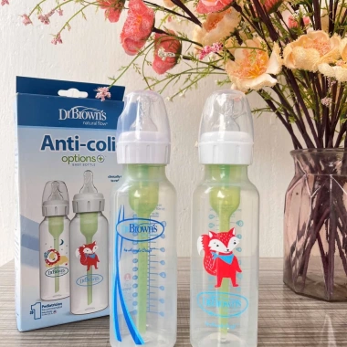 Bình sữa DrBrown's cổ hẹp Anti Colic chống sặc, đầy hơi, dính thắng lưỡi, giá 170k 5