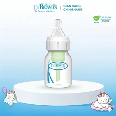 Bình sữa Dr.Brown's cổ hẹp sinh non, bú yếu 15ml/60ml nhựa PP - Giá 140.000₫
