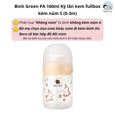 Bình sữa Green Finger Bebegrow nhựa PA G850 siêu bền, an toàn, chống UV tách hộp