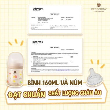 Bình sữa Greenfinger Bebegrow PPSU an toàn 160ml/280ml chịu nhiệt tốt - 490k