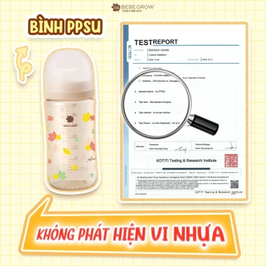 Bình sữa Greenfinger Bebegrow PPSU an toàn 160ml/280ml chịu nhiệt tốt - 490k