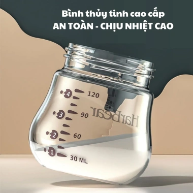 Bình Sữa HarBear Thủy Tinh Chống Đầy Hơi 120ml-180ml Bảo Vệ Bé Giá Ưu Đãi 109.000