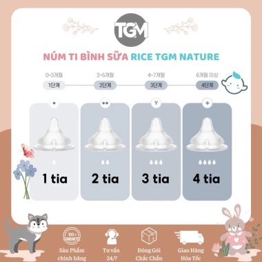 Bình Sữa Hạt Gạo TGM Hàn Quốc cho Bé Sơ Sinh - Tritan Chống Sặc, Kèm Núm Ti 7