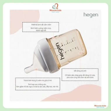 Bình Sữa Hegen 150ml PPSU Chính Hãng - Núm Ti Cao Cấp Siêu Mềm, Phù Hợp Bé 1‑3 Tháng - Giá Ưu Đãi 530k 3