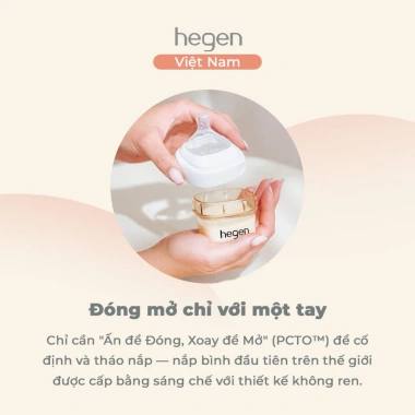 Bình sữa Hegen 60ml núm ti Extract Flow - Chống sặc, an toàn cho bé 0‑1 tháng 4
