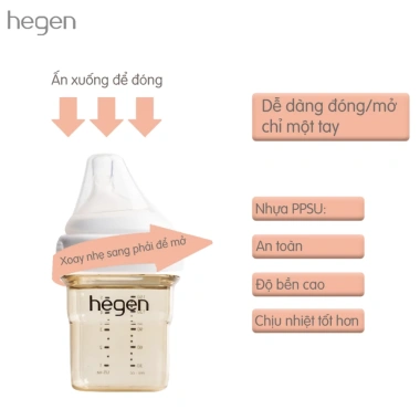 Bình sữa Hegen cao cấp 60-330ml, chọn núm, chính hãng Lamkids - Giá chỉ 369.000đ 4 Bình sữa Hegen cao cấp 60-330ml, chọn núm, chính hãng Lamkids - Giá chỉ 369.000đ 4