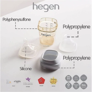 Bình sữa Hegen cao cấp 60-330ml, chọn núm, chính hãng Lamkids - Giá chỉ 369.000đ