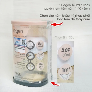 Bình sữa Hegen cao cấp 60-330ml, chọn núm, chính hãng Lamkids - Giá chỉ 369.000đ 9 Bình sữa Hegen cao cấp 60-330ml, chọn núm, chính hãng Lamkids - Giá chỉ 369.000đ 9